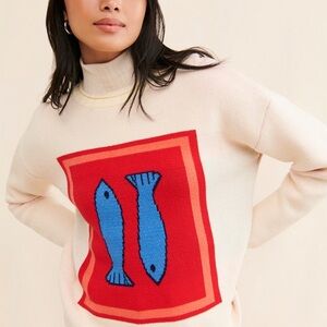 Flat White Anthropologie Sardine Sweater